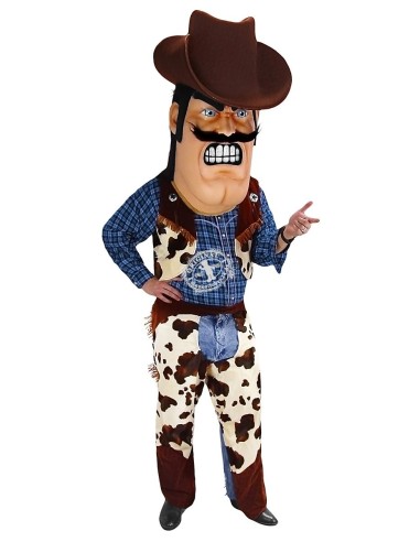 Cowboy Person Kostüm Maskottchen (Werbefigur)