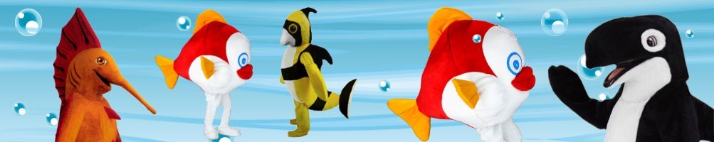 Fisch Kostüme Maskottchen ✅  Lauffiguren Werbefiguren ✅ Promotion Kostümshop ✅