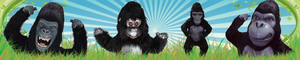 Gorilla costumes mascot ✅ Running figures advertising figures ✅ Promotion costume shop ✅