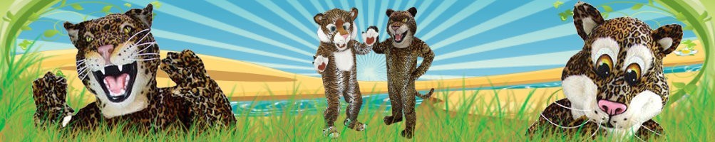 Maskotka kostiumów jaguara ✅ Dane bieżące dane reklamowe ✅ Sklep z kostiumami promocyjnymi ✅