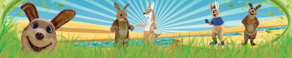 Mascotte kangoeroe kostuums ✅ Lopende cijfers reclamecijfers ✅ Promotie kostuumwinkel ✅