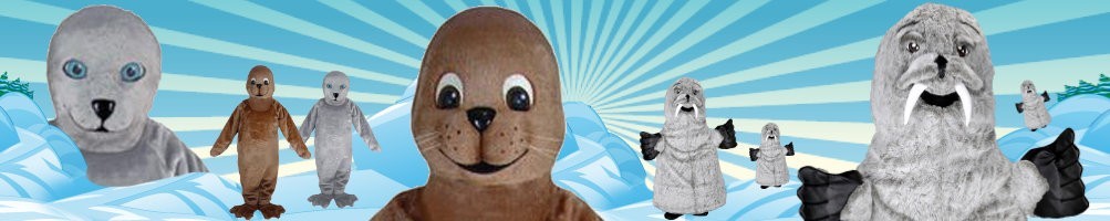 Mascotas de disfraces de foca ✅ figuras para correr figuras publicitarias ✅ tienda de disfraces de promoción ✅