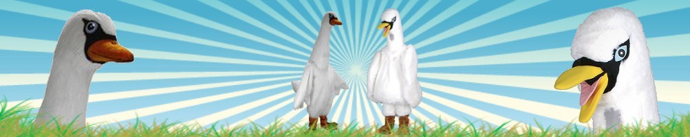 Mascotas disfraces de cisne ✅ figuras para correr figuras publicitarias ✅ tienda de disfraces de promoción ✅