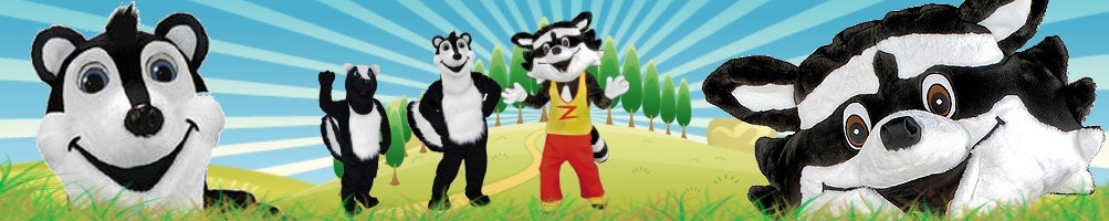 Maskotki kostiumów Skunk ✅ figurki do biegania figurki reklamowe ✅ sklep z kostiumami promocyjnymi ✅