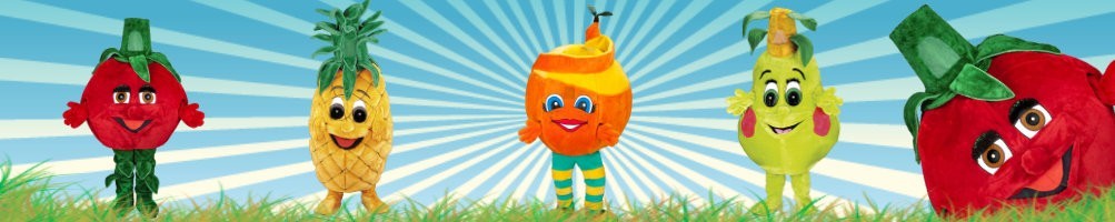 Obst Kostüme Maskottchen ✅ Lauffiguren Werbefiguren ✅ Promotion Kostümshop ✅