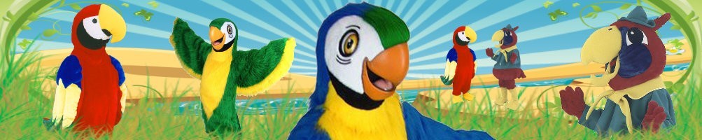 Parrot costumes mascots ✅ running figures advertising figures ✅ promotion costume shop ✅