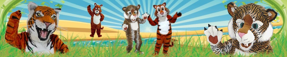 Tiger Kostüme Maskottchen ✅  Lauffiguren Werbefiguren ✅ Promotion Kostümshop ✅