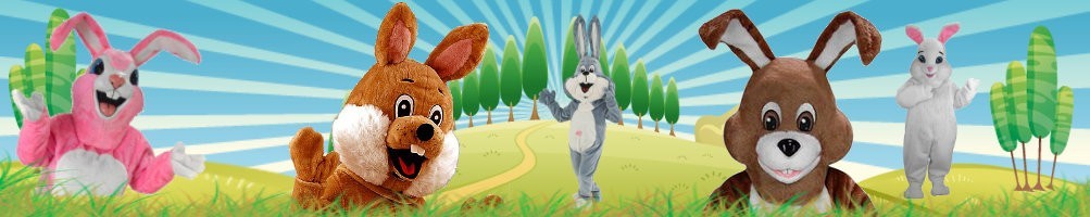 Bunny Costumes Mascot ✅ Figure in esecuzione figure pubblicitarie ✅ Negozio di costumi di promozione ✅