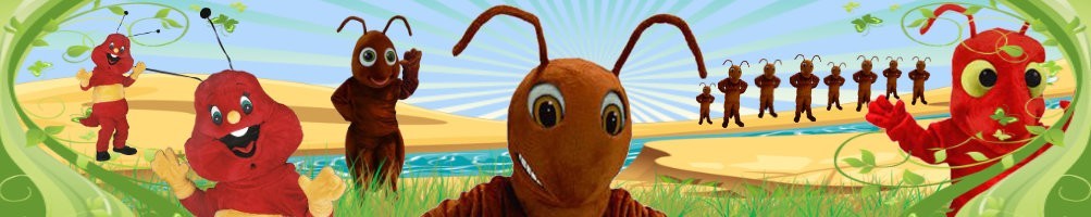 Maskotki kostiumów mrówek ✅ figury do biegania figury reklamowe ✅ sklep z kostiumami promocyjnymi ✅