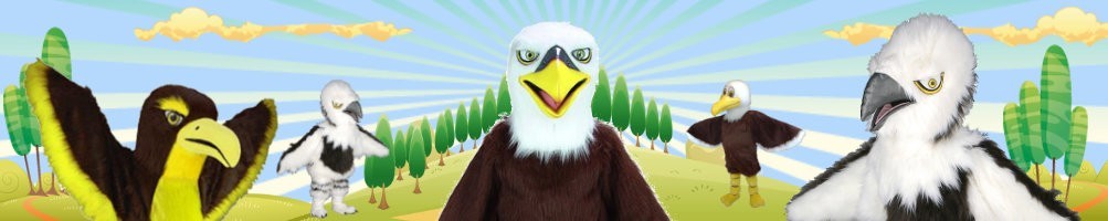 Mascota de disfraces de águila ✅ personajes corriendo acto de caminar ✅ tienda de disfraces de promoción ✅