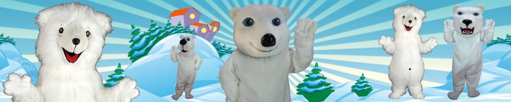 Белый медведь костюмы талисманы ✅ беговые фигуры рекламные фигурки ✅ магазин рекламных костюмов ✅